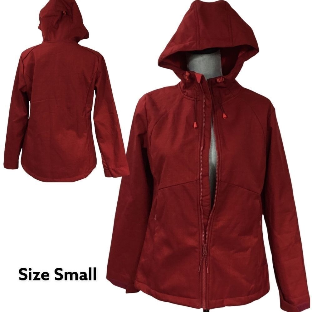 Svacuam NWT Women's Fleece Lined Softshell Waterproof Jacket Ltwt Anorak Hiking